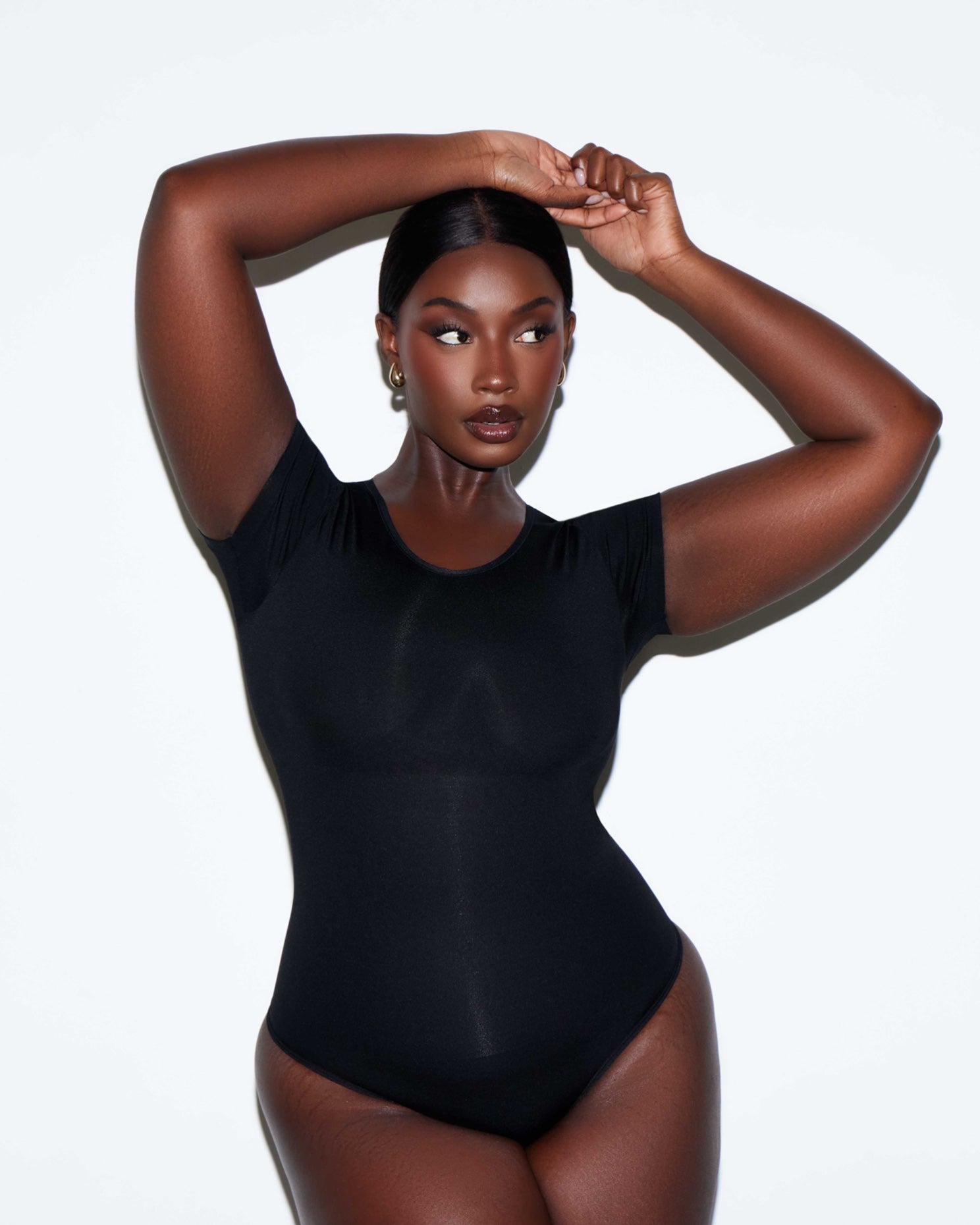 Scoop Neck Thong Bodysuit